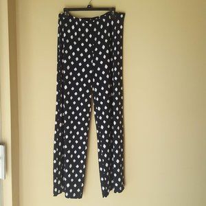 Polka Dot Wide Leg/Palazzo Pants - Chico's - 1/M